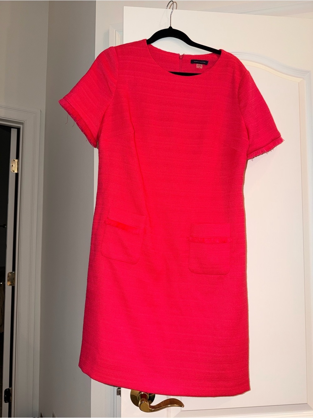 Tommy Hilfiger Bright Pink Short-Sleeve Shift Dress